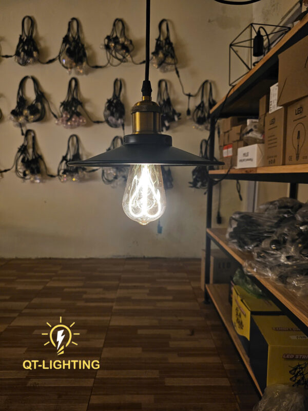 Đèn thả chao đen lớn- QTlighting