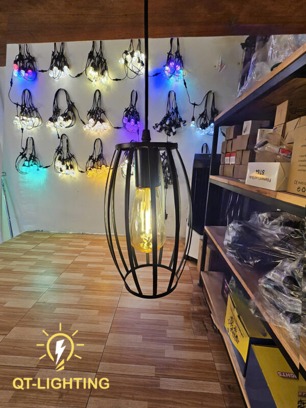 Đèn thả khung sắt sơn tĩnh điện- QTlighting