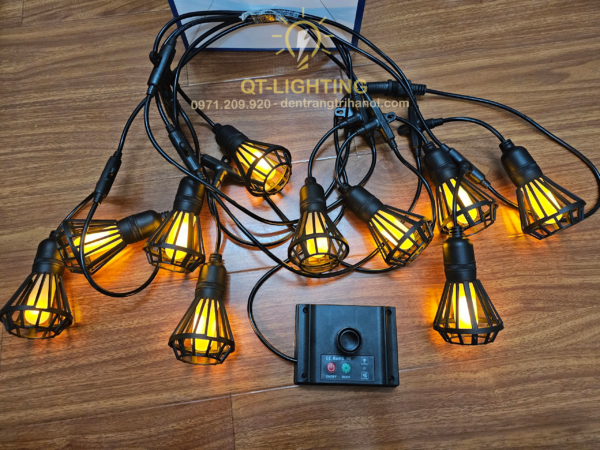 Đèn dây đui trang trí năng lượng mặt trời giả đèn dầu - QTlighting