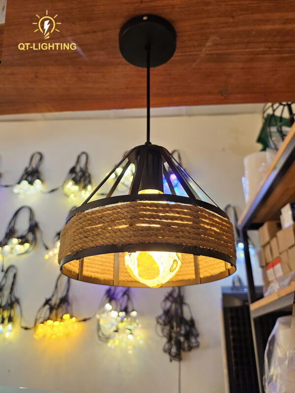 Đèn Thả Khung sắt vintage - sơn tĩnh điện cao cấp- QTlighting